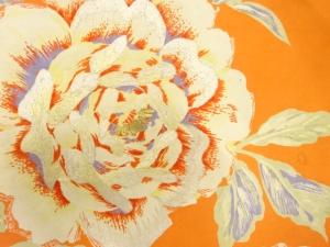 アンティーク　花模様刺繍名古屋帯